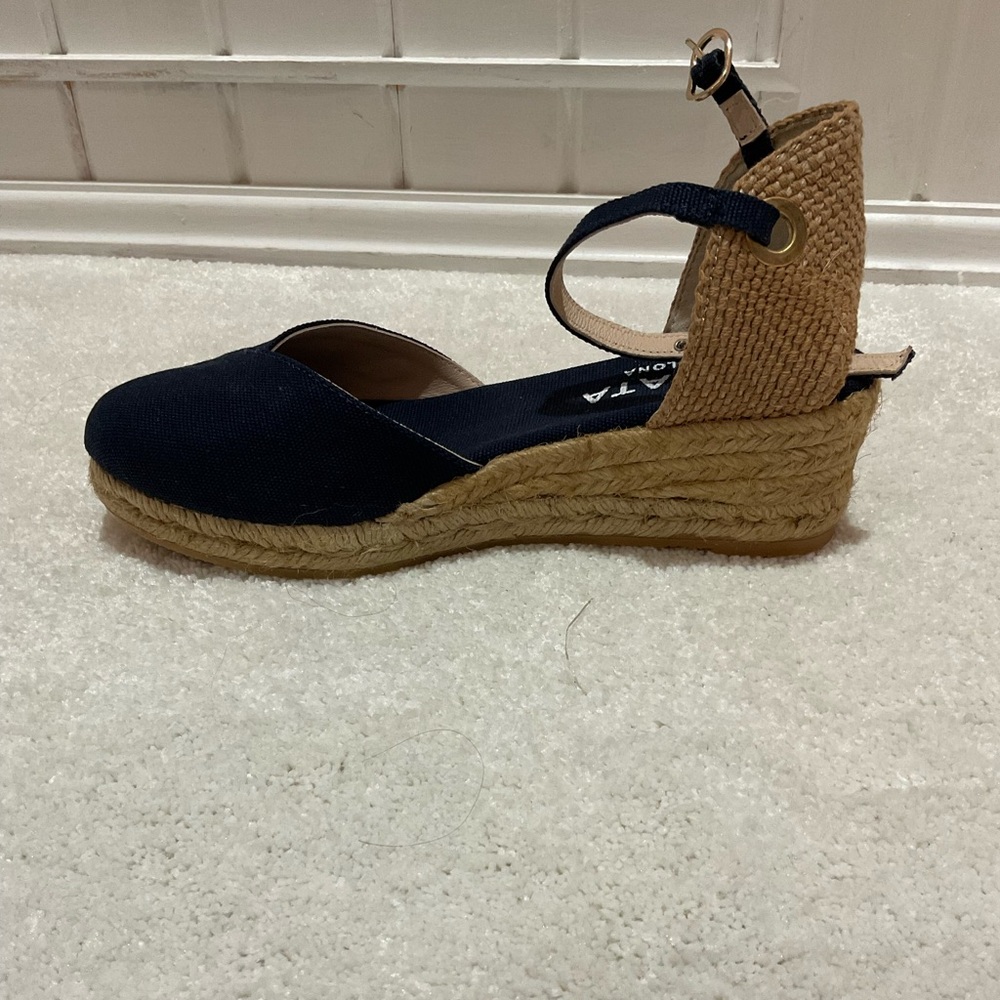 Viscata Formiga Navy Espadrille Wedge Sandals - Picture 4 of 6